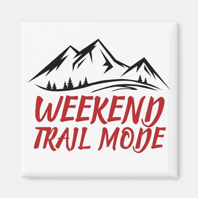 Mountain Sticker Minimal Outdoor Design Magnet (Front)