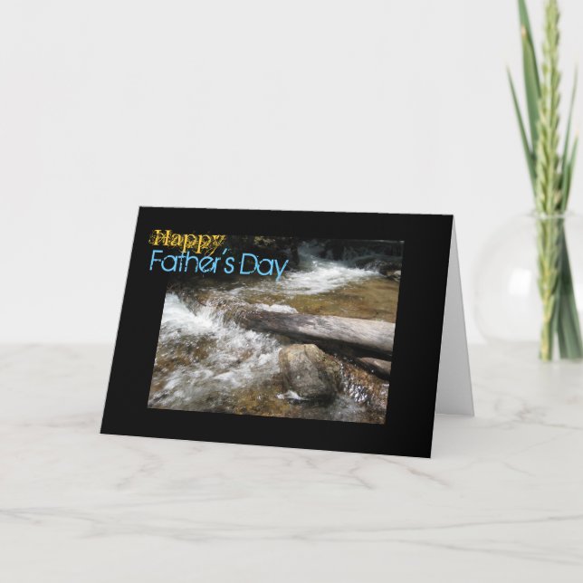 Mountain Stream Father's Day Greeting Card (Front)