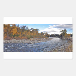 Mountain stream in autumn forest sticker