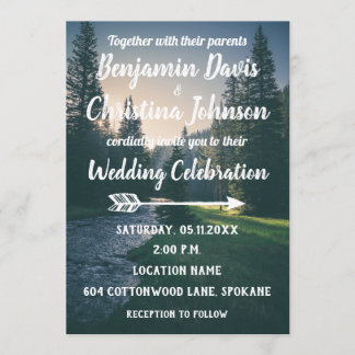 Mountain Stream Wedding Invitations