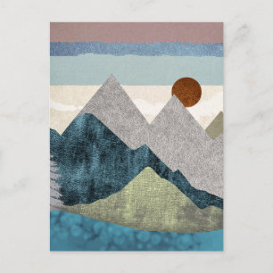 Mountain Striped Sky Postcard