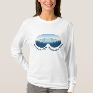 Mountain Style, Adventurous Mind – Ski Goggle T-Shirt