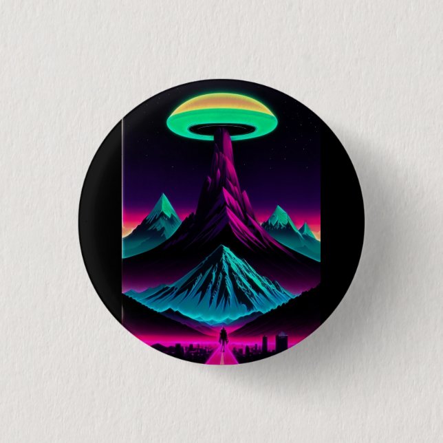 Mountain Sucker 1 Inch Round Button (Front)
