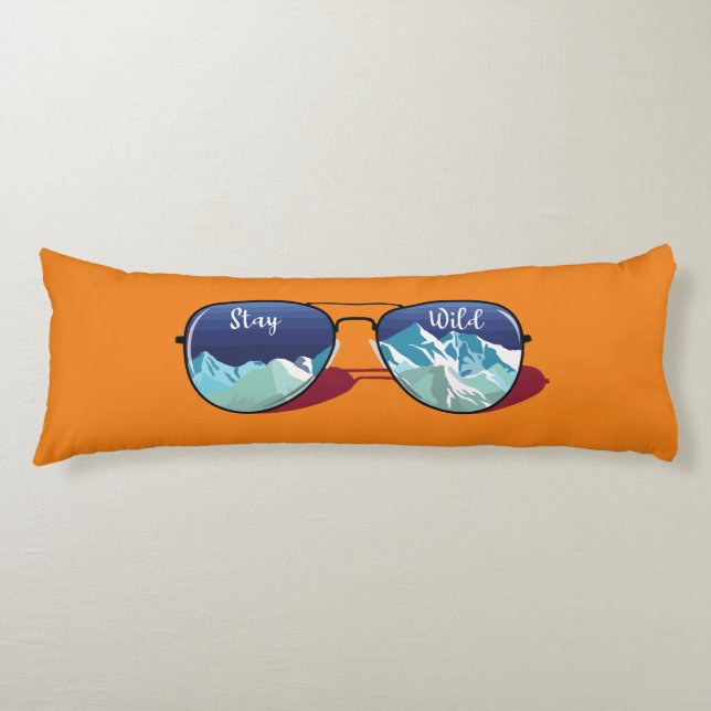 Mountain sun glasses body pillow (Front)
