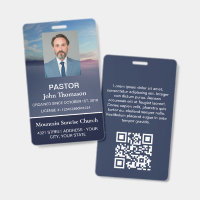 Mountain Sunrise Blue Church Membership Clergy ID