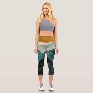 Mountain Sunrise High Waisted Capris