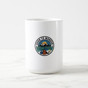 Mountain Sunrise Hiking Badge Coffee Mug