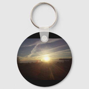 Mountain sunrise keychain