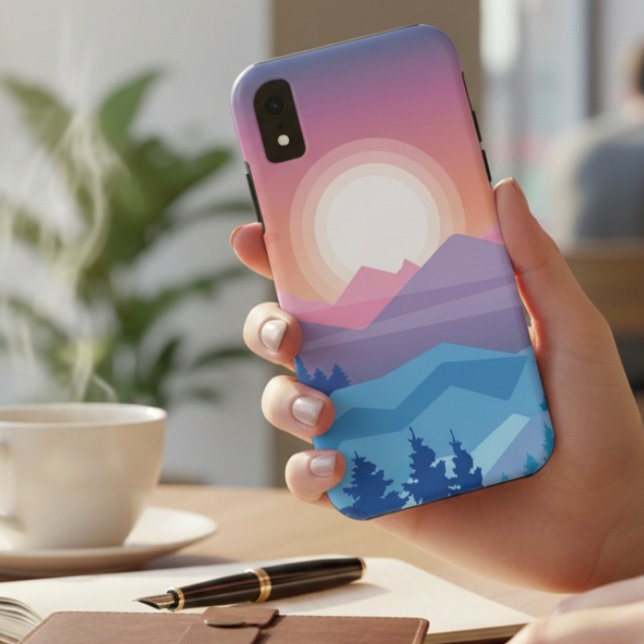 Mountain Sunset Abstract Case-Mate iPhone Case (Creator Uploaded)
