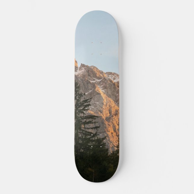 Mountain Sunset Bliss #1 #cabin #decor #wall #art  Skateboard (Front)