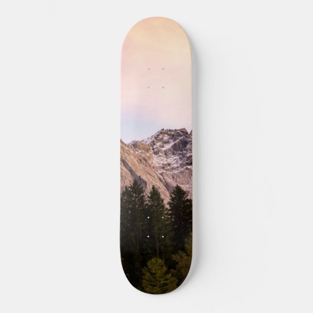 Mountain Sunset Bliss #2 #cabin #decor #wall #art Skateboard (Front)