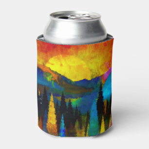 Mountain sunset  can cooler