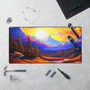 Mountain Sunset Desk Mat