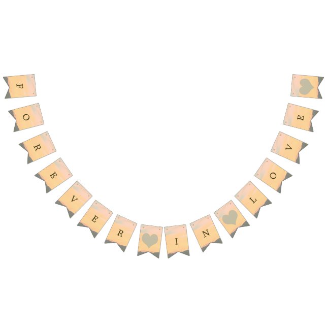 Mountain Sunset Forever In Love Bunting Flags (All)