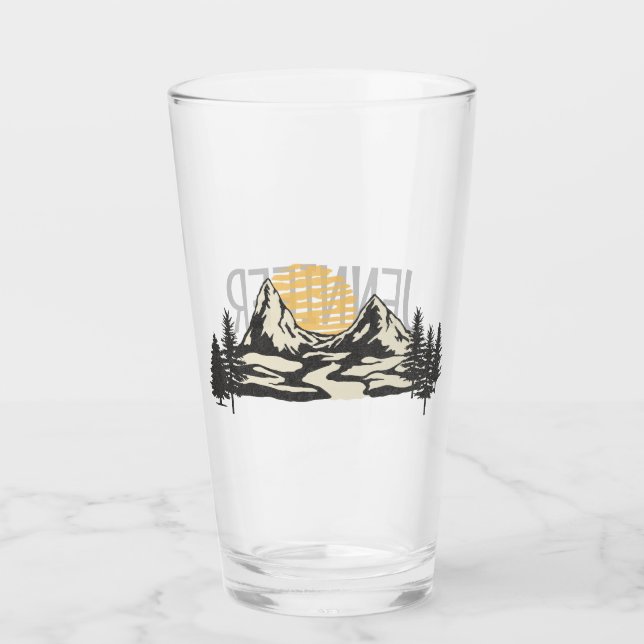 Mountain sunset glass (Front)