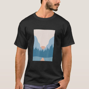 Mountain sunset lake nature camping road trip hiki T-Shirt