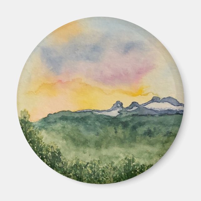 Mountain Sunset Magnet (Front)
