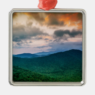 Mountain Sunset Metal Ornament
