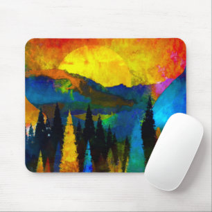 Mountain sunset  mouse pad