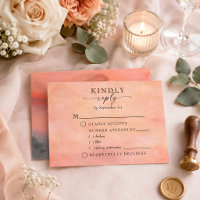 Mountain Sunset Rustic Watercolor Wedding Meal