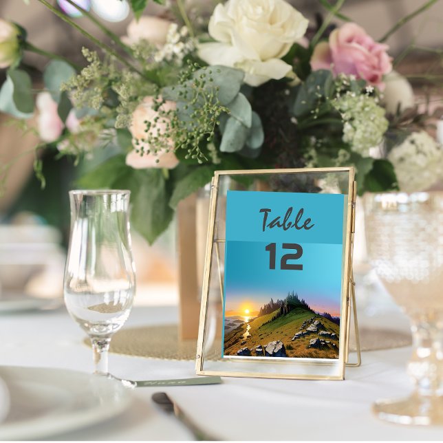 Mountain Sunset Table Number (Creator Uploaded)