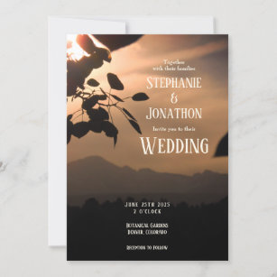 Mountain Sunset Wedding Invitation