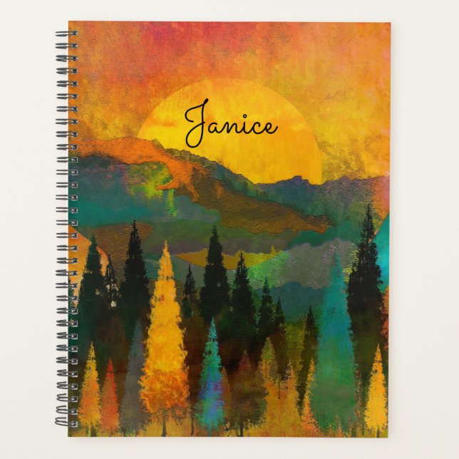 Mountain Sunshine Personnalisez le nom Blue Green  (Devant)