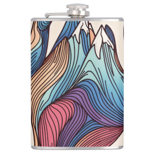 Mountain Surreal Escape Hip Flask