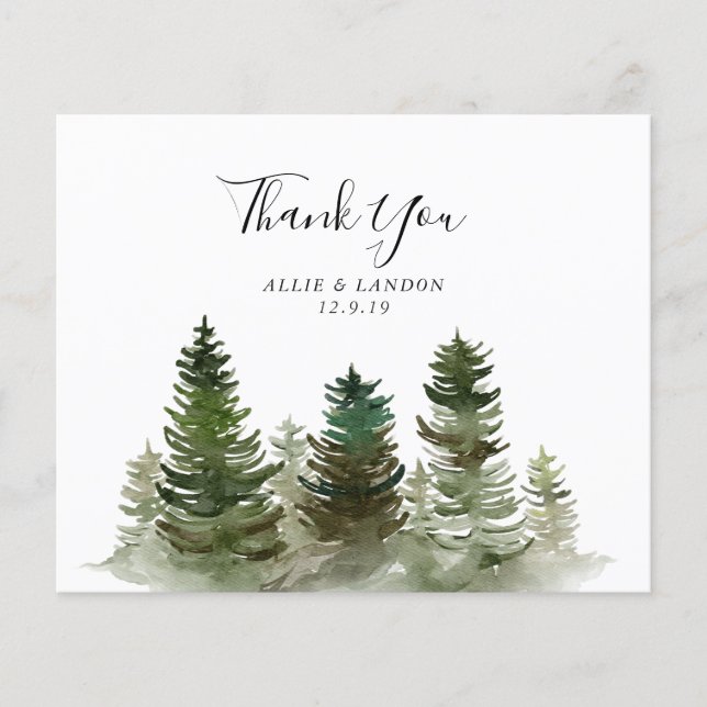 Mountain Thank You Card | Budget (Front)