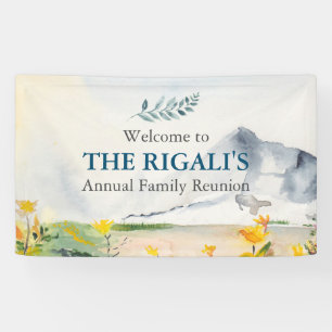 Mountain Theme Family Reunion Banner