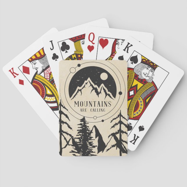 Mountain-Themed Playing Cards (Back)