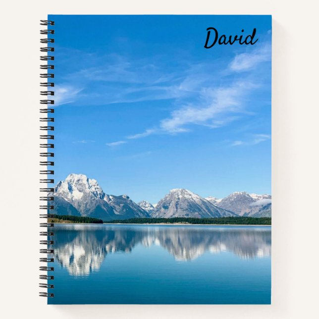 Mountain Themed Spiral Notebook Grand Tetons (Front)