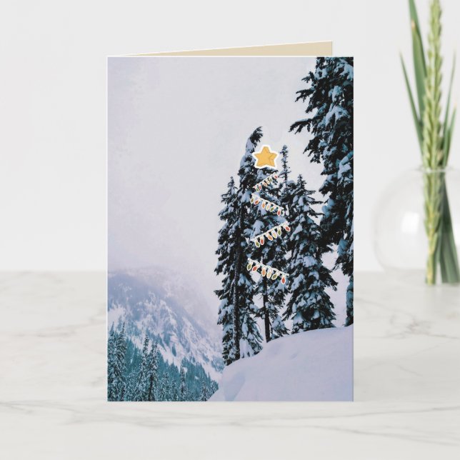Mountain Top Merriment Holiday Card (Front)