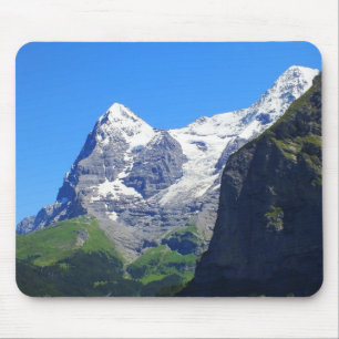Mountain tops in the Swiss Alps Mouse Pad