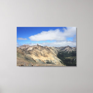 Mountain Tops Of Andes Range, Patagonia Canvas Print