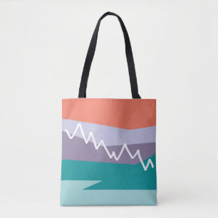 Mountain Tote with Solid Mint Back Bag