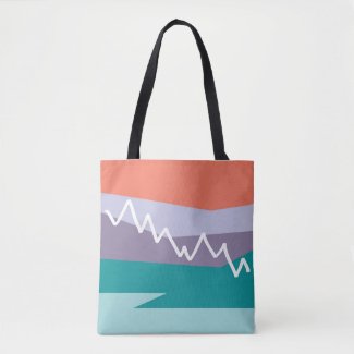 Mountain Tote with Solid Tropic Back