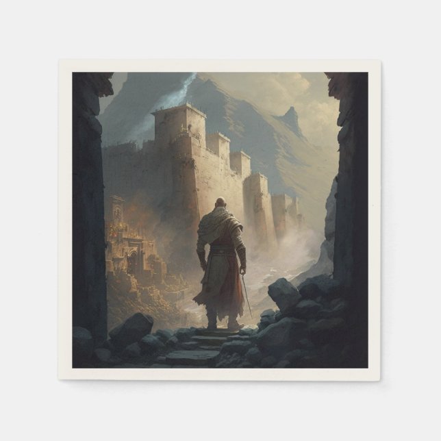 Mountain Town Siege Napkin (Front)