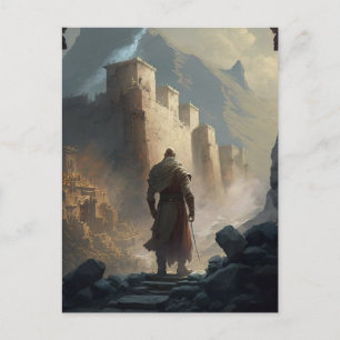 Mountain town siege postcard