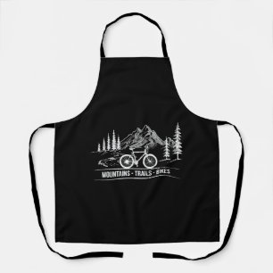 Mountain Trail Bikes - Cyclist Bike Rider Bicycle  Apron