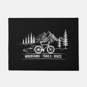 Mountain Trail Bikes - Cyclist Bike Rider Bicycle  Doormat