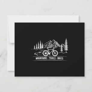 Mountain Trail Bikes - Cyclist Bike Rider Bicycle  RSVP Card