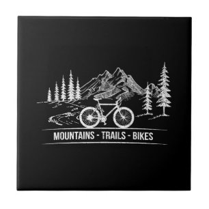 Mountain Trail Bikes - Cyclist Bike Rider Bicycle  Tile