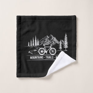 Mountain Trail Bikes - Cyclist Bike Rider Bicycle Wash Cloth