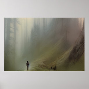 Mountain Trail - Colorful Painting Poster