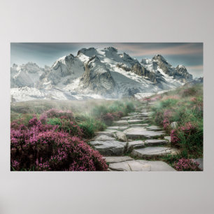 mountain trail poster