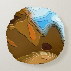 MOUNTAIN TRAIL ROUND PILLOW