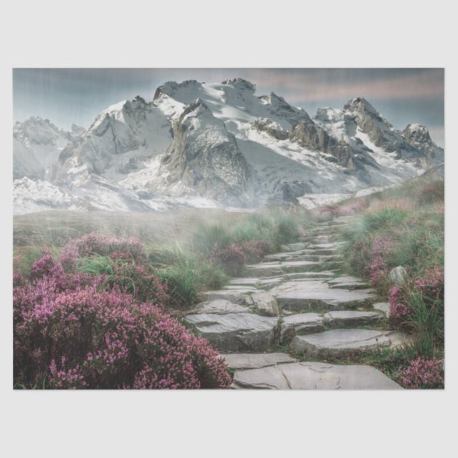 mountain trail tissue paper (Front)