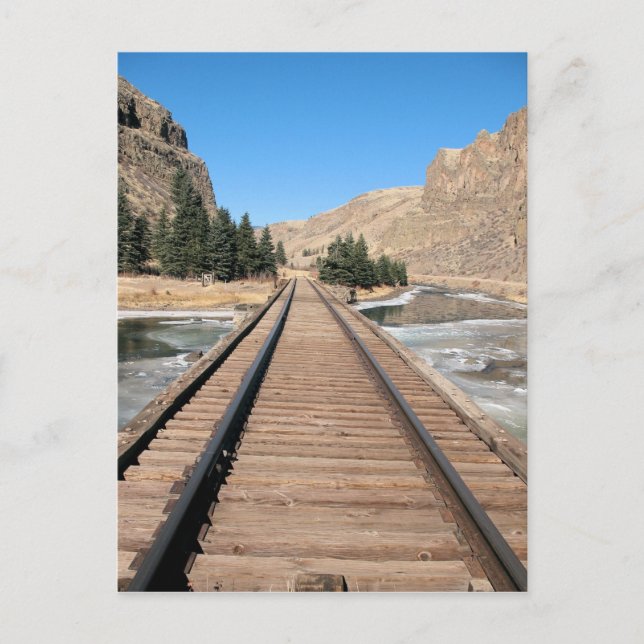 Mountain Train Trestle Postcard (Front)