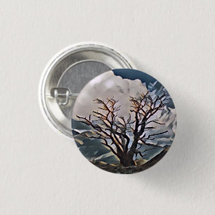 MOUNTAIN TREE 1 INCH ROUND BUTTON